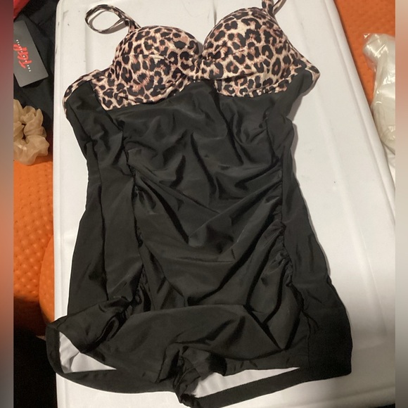 One Piece Bathing Suit for Women Vintage Womens Swimsuits Tummy Control Retro L - Picture 3 of 6